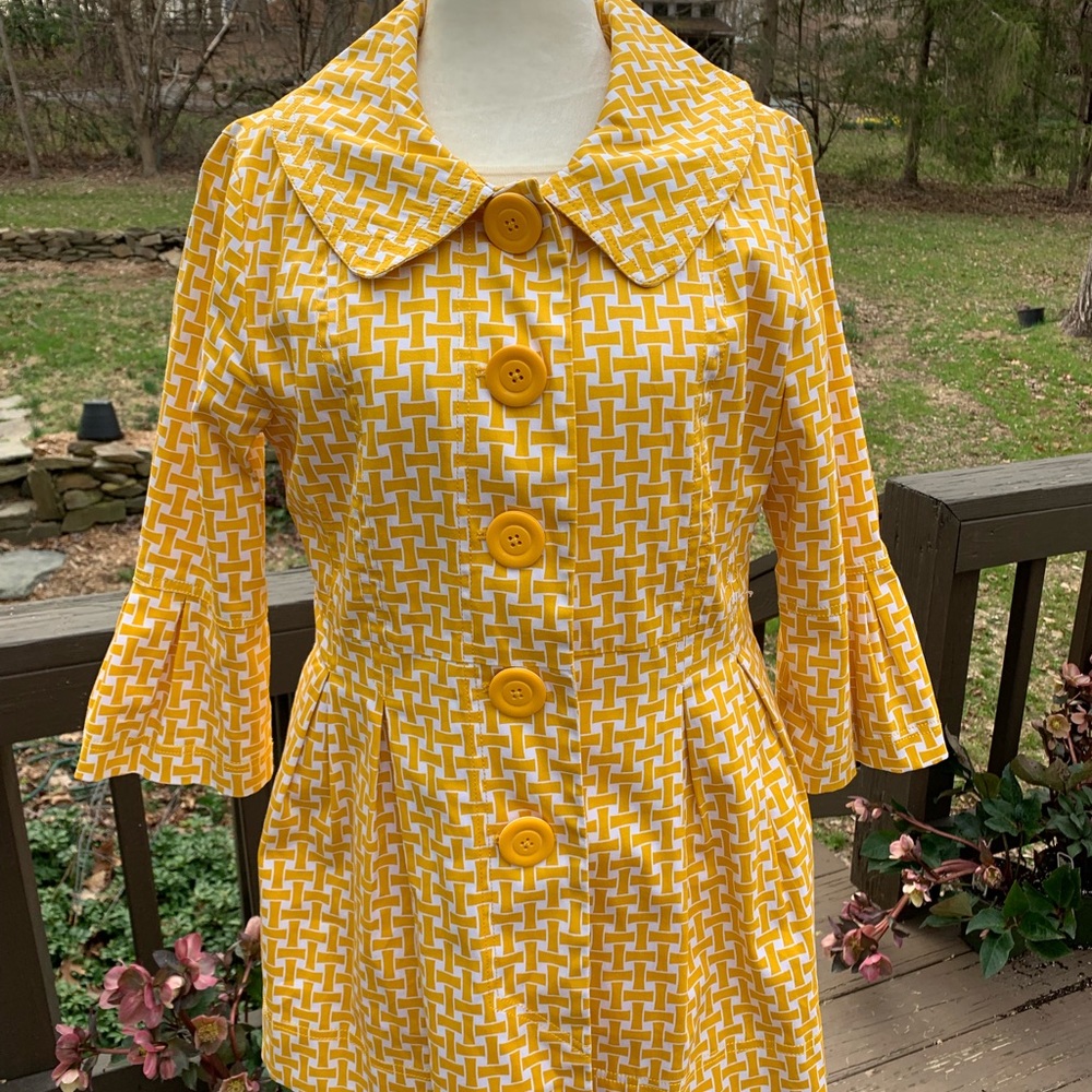 Cotton peplum coat